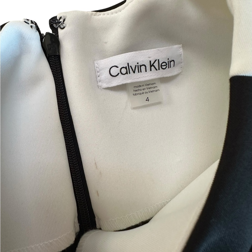 NWT Calvin Klein Colorblocked Scuba Sheath Dress Size 4 - Picture 10 of 17
